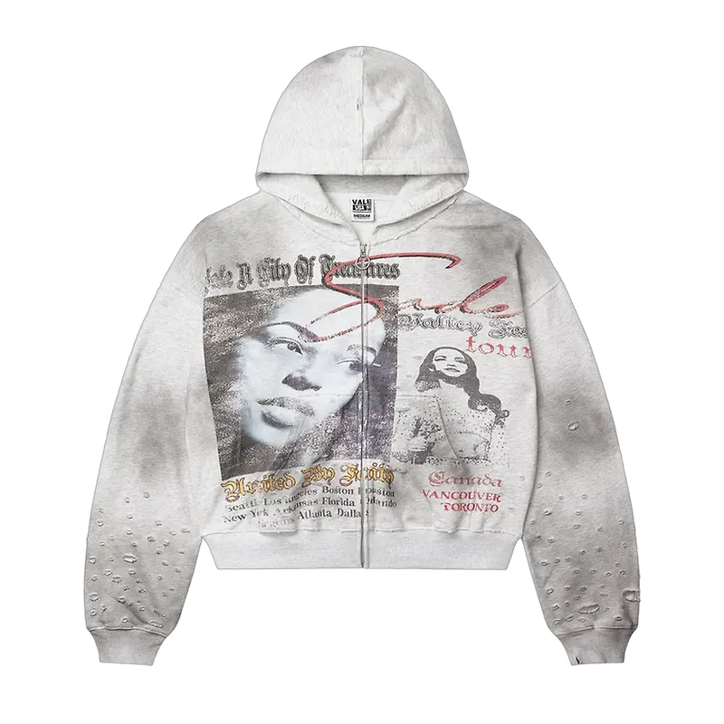 Vale Forever Valley Fest Zip Up Hoodie 'Grey'