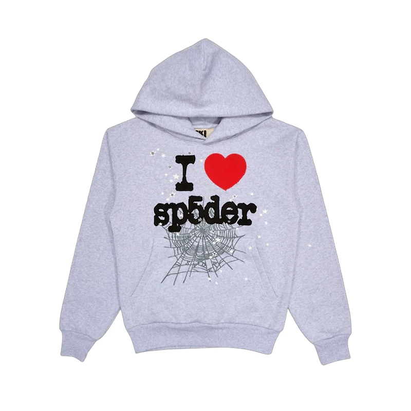 Sp5der Souvenir Hoodie Heather Grey