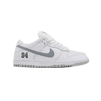 Nike Supreme x Dunk Low SB 'White Metallic Silver'