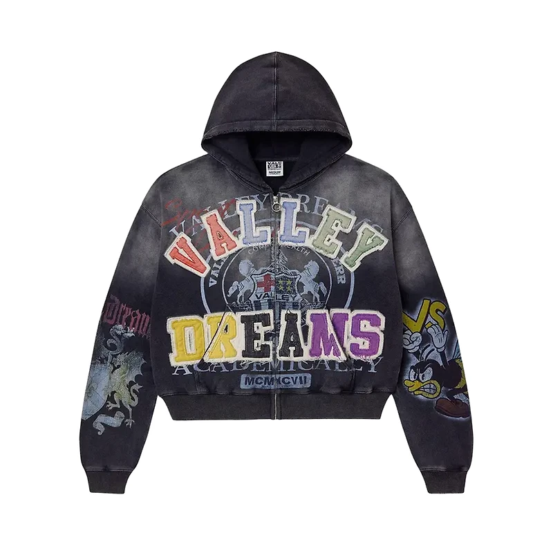 Vale Forever Blasted Zip Up 'Black'