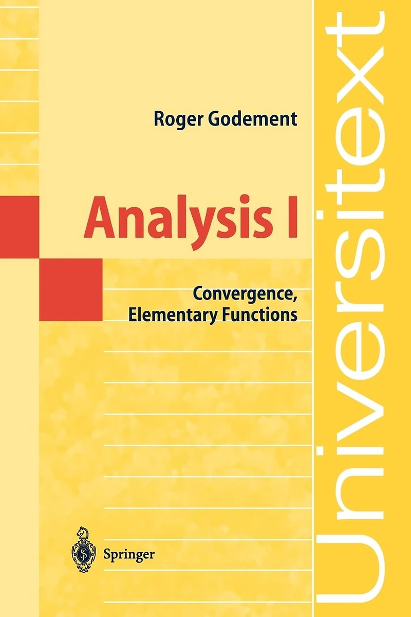 Analysis I: Convergence, Elementary functions
