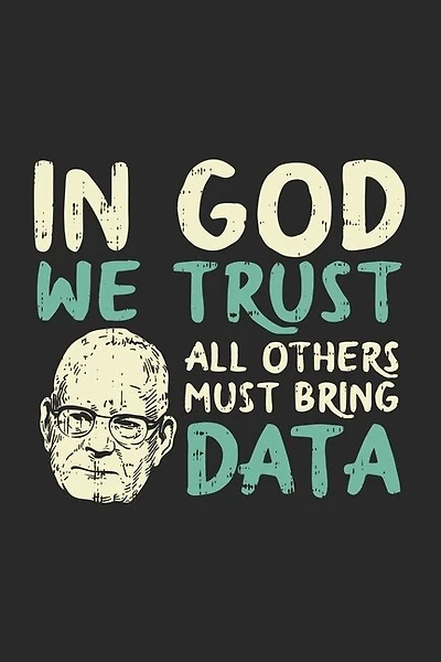 In God We Trust All Others Must Bring Data: 120 Pages I 6x9 I Graph Paper 4x4