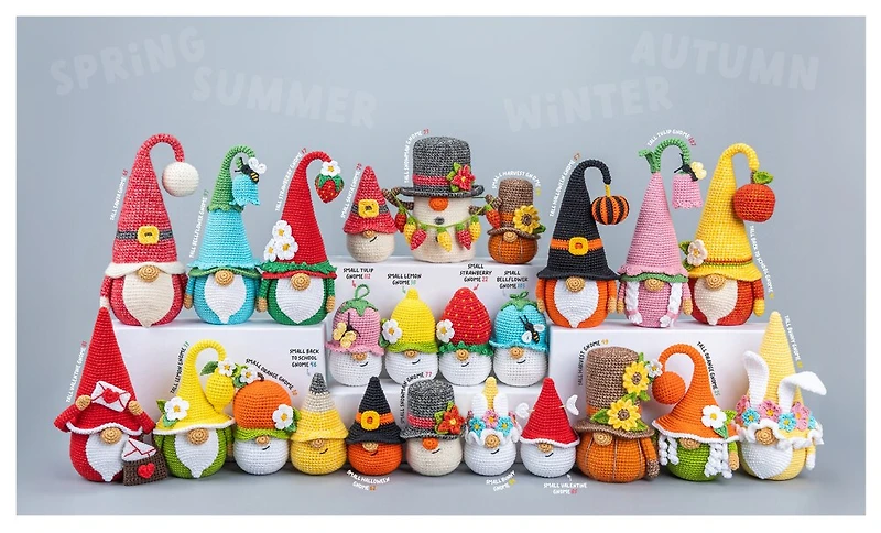 Amigurumi Gnomes: 24 Crochet Patterns for Every Season