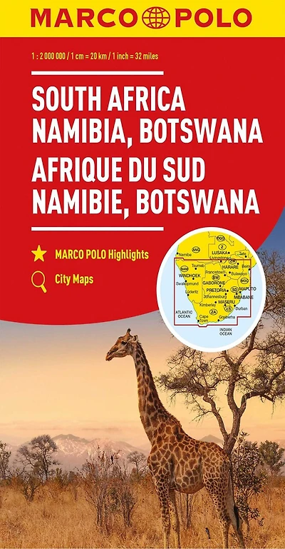 South Africa, Namibia, Botswana Marco Polo Map