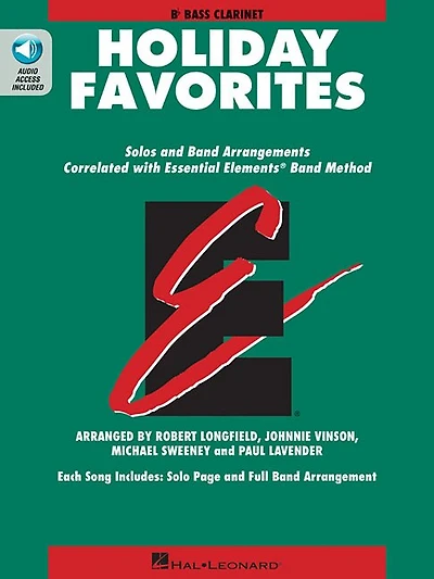 Essential Elements Holiday Favorites: Bb Bass Clarinet Book With Online Audio