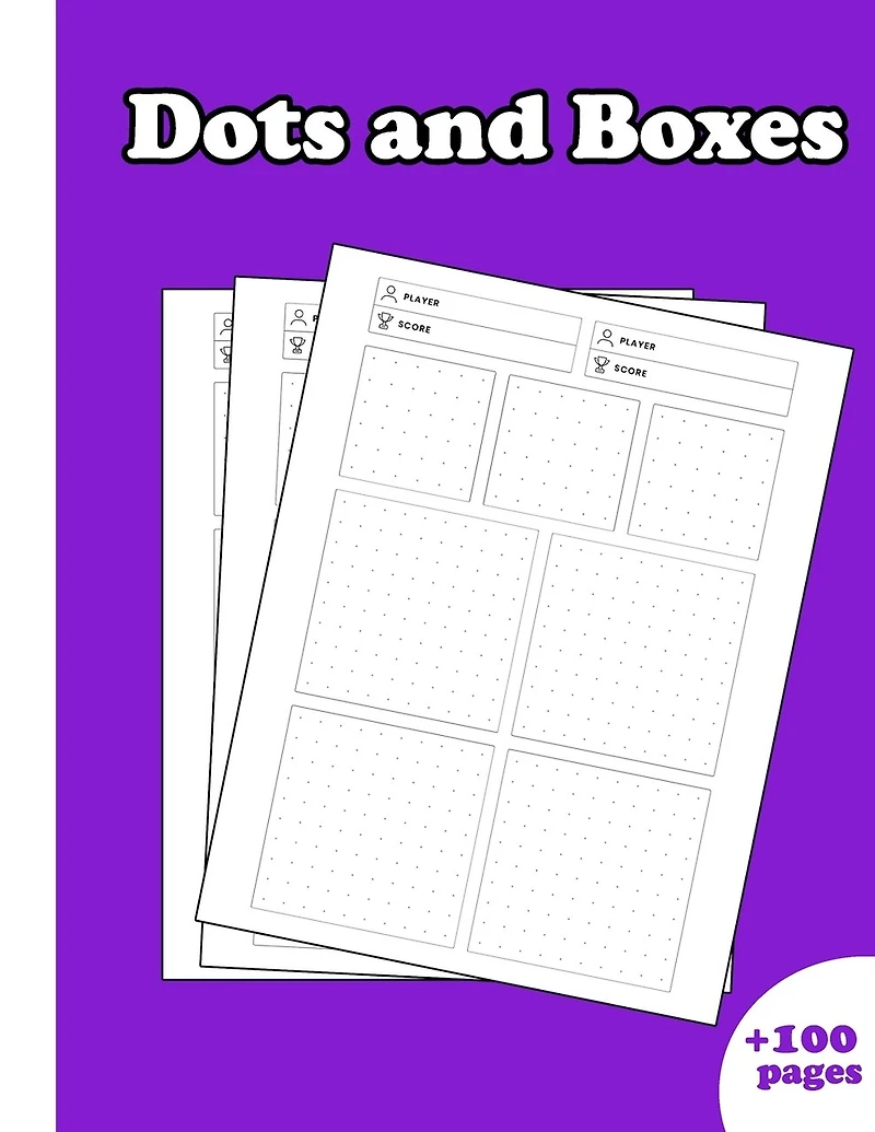 Dots and Boxes: Classic Strategy Game - Traveling & Holidays game Book for Kids and Adults - 2 Players Activity Book - Dot to Dot Grid / Game of Dots / Boxes / Dot and Line / Pigs in a Pen