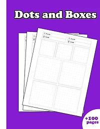 Dots and Boxes: Classic Strategy Game - Traveling & Holidays game Book for Kids and Adults - 2 Players Activity Book - Dot to Dot Grid / Game of Dots / Boxes / Dot and Line / Pigs in a Pen