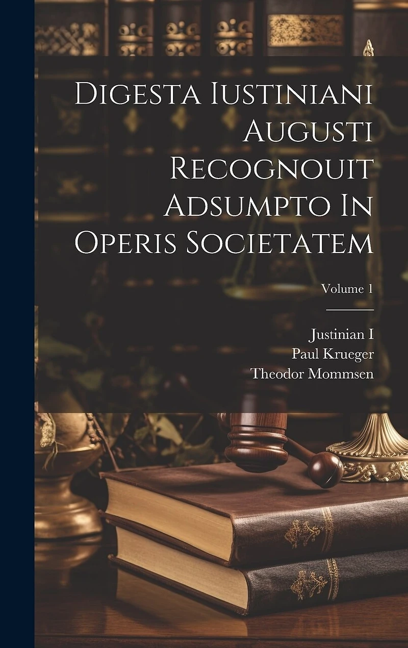 Digesta Iustiniani Augusti Recognouit Adsumpto In Operis Societatem; Volume 1