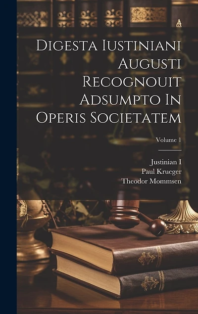 Digesta Iustiniani Augusti Recognouit Adsumpto In Operis Societatem; Volume 1