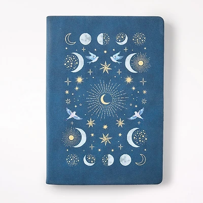 Ultra Flexi Faux Suede Journal, Celestial Midnight