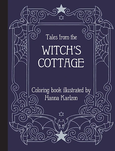 Tales from the Witch's Cottage: Hardcover adult coloring book featuring thick, high-quality paper