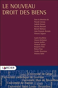 Le nouveau droit des biens