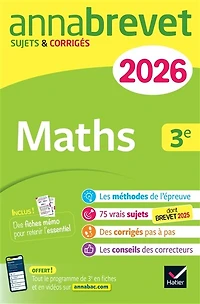 Maths 3e: nouveau brevet 2026