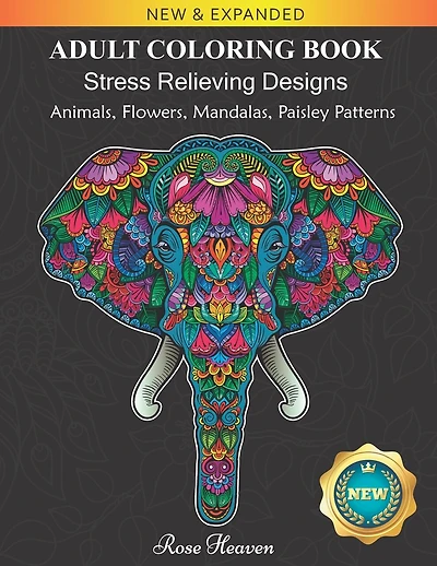 Adult Coloring Book: An Adult Coloring Book with Lions, Elephants, Owls, Horses, Dogs, Cats, and Many More! (Animals with Patterns Coloring Books)