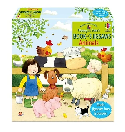 Usborne Book And 3 Jigsaws/Poppy and Sam Animals