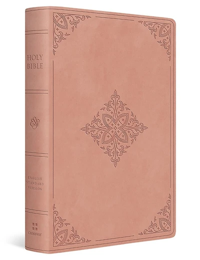ESV Giant Print Value Thinline Bible (TruTone, Blush Rose, Fleur-de-lis Design)