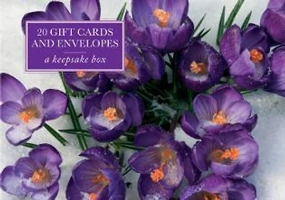 Tin Box of 20 Gift Cards and Envelopes: Crocus: A keepsake tin box featuring 20 high-quality floral gift cards and envelopes