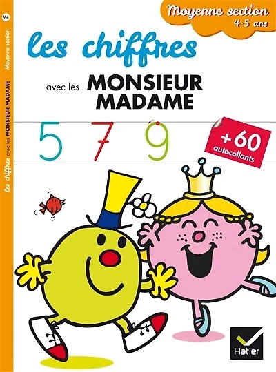 Les chiffres avec les Monsieur Madame: moyenne section, 4-5 ans