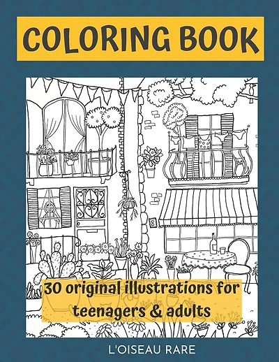 coloring book: 30 original illustrations for adults and teenagers