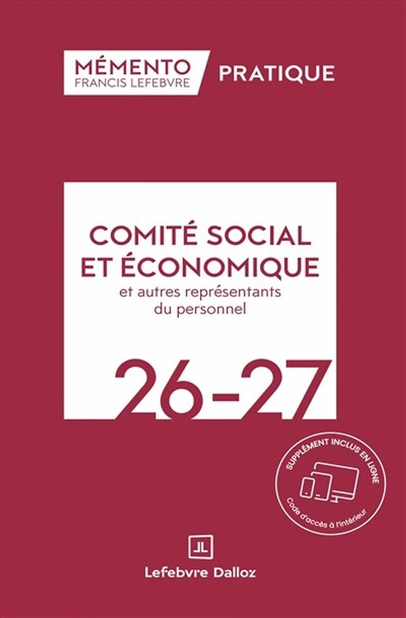 Comité social et économique autres représentants du personnel 2026-2027