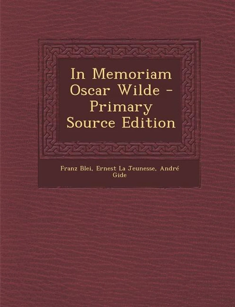 Memoriam Oscar Wilde