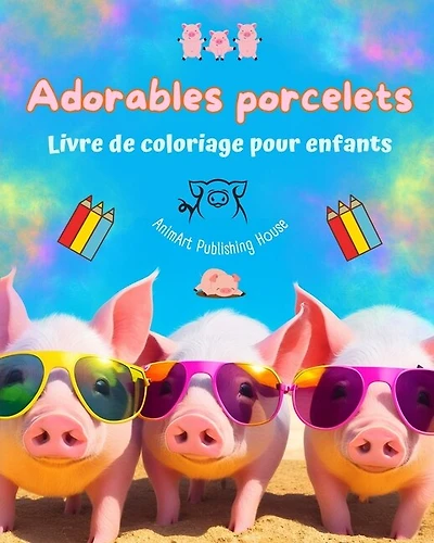 Adorables porcelets - Livre de coloriage pour enfants
