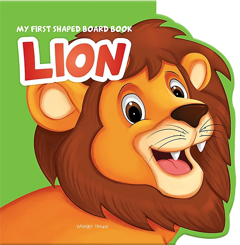 My First Shaped Board Book: Illustrated Lion - Animal Picture book for Kids Age 2+