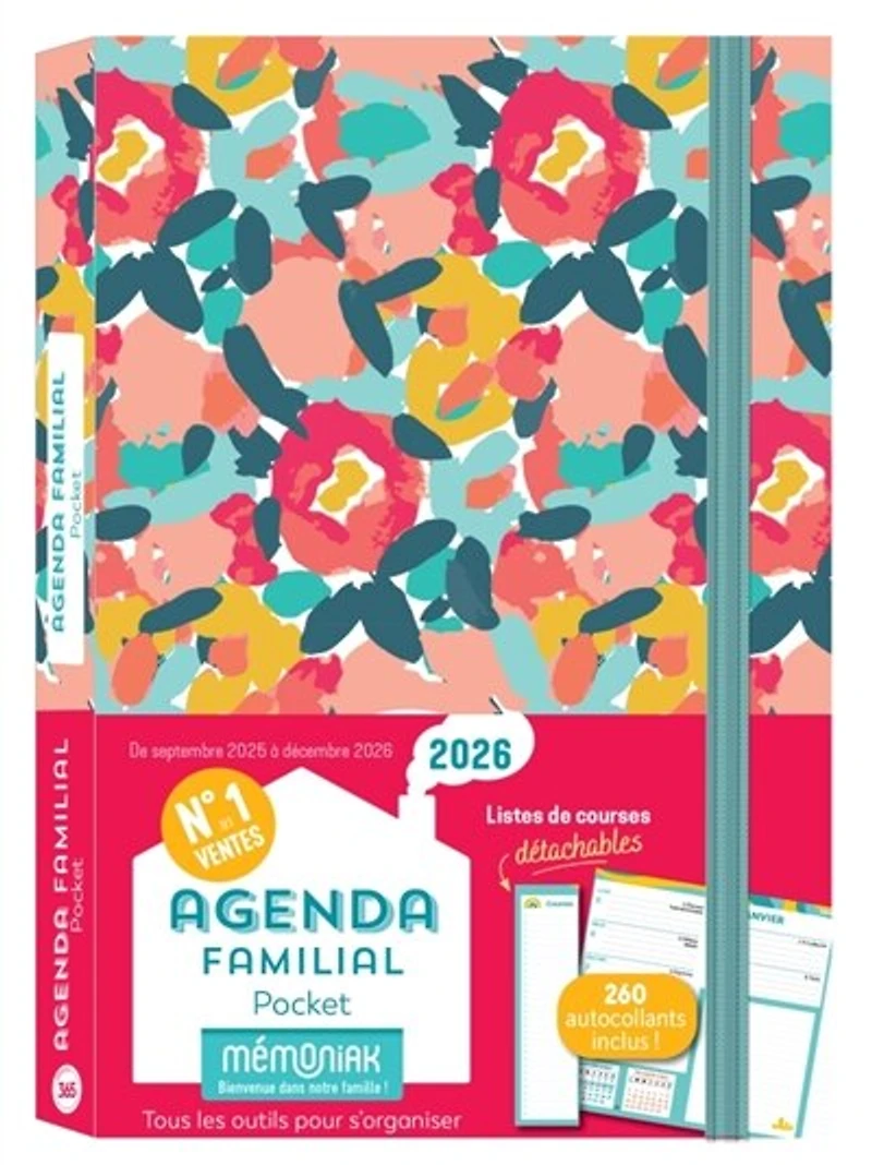 Agenda familial pocket Mémoniak 2026: septembre 2025-décembre 2026