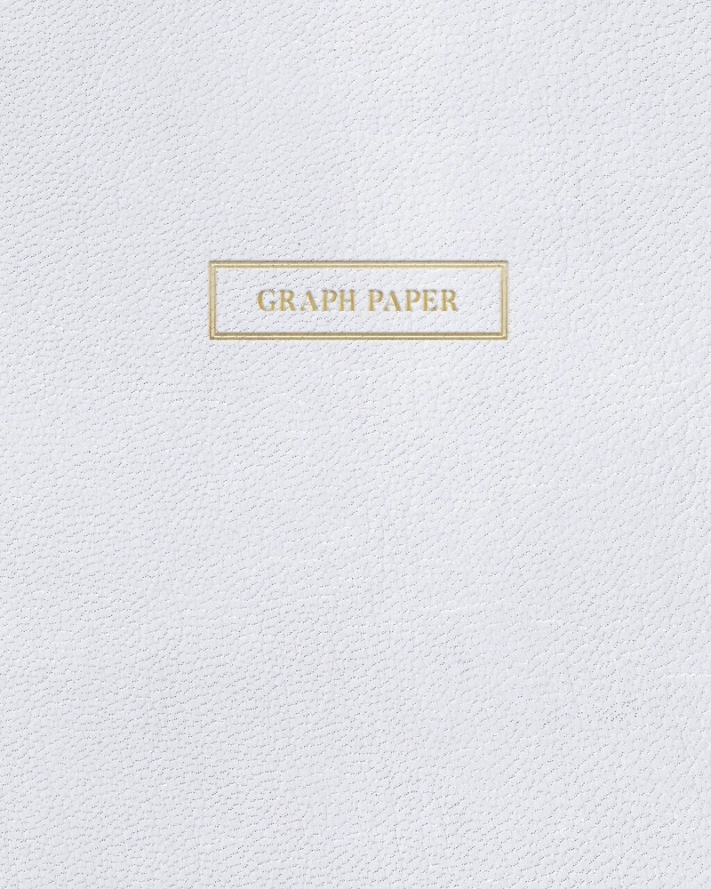 Graph Paper: Executive Style Composition Notebook - White Leather Style, Softcover - 8 x 10 - 100 pages (Office Essentials)