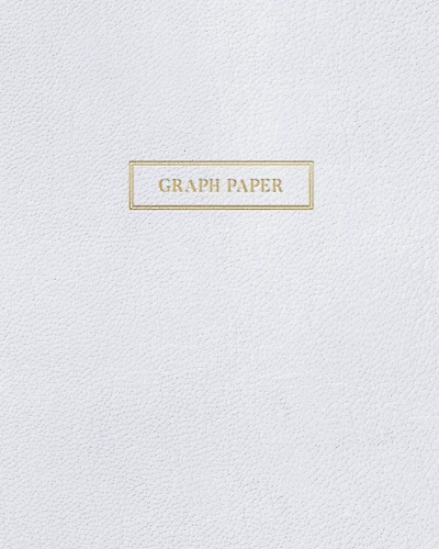 Graph Paper: Executive Style Composition Notebook - White Leather Style, Softcover - 8 x 10 - 100 pages (Office Essentials)