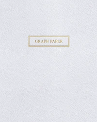 Graph Paper: Executive Style Composition Notebook - White Leather Style, Softcover - 8 x 10 - 100 pages (Office Essentials)