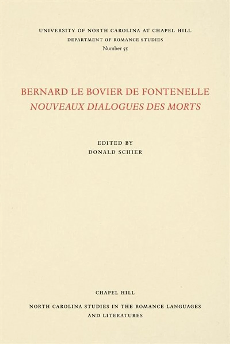 Bernard le Bovier de Fontenelle Nouveaux Dialogues des Morts