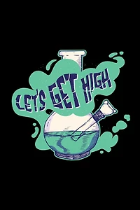 Let's Get High: Cannabis Graphic Jorunal Book For Marijuana Smoker 120 Pages Dina5