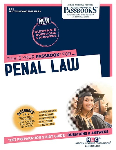 Penal Law (Q-94): Passbooks Study Guide