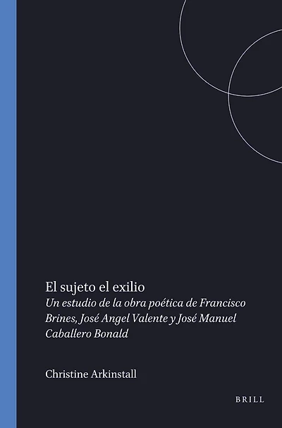 El sujeto el exilio: Un estudio de la obra poética de Francisco Brines, José Angel Valente y José Manuel Caballero Bonald