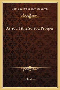 As You Tithe So Prosper