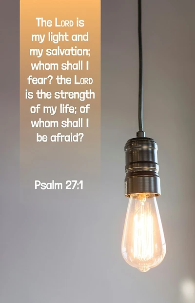 General Worship Bulletin: Light (Package of 100): Psalm 27:1 (KJV)