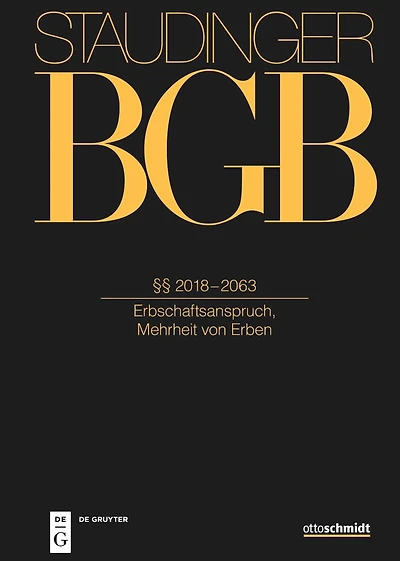 §§ 2018-2063: (Erbschaftsanspruch, Mehrheit von Erben)