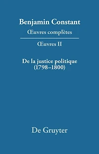 De la Justice politique (1798–1800), d'aprés l'«Enquiry Concerning Political Justice» de William Godwin