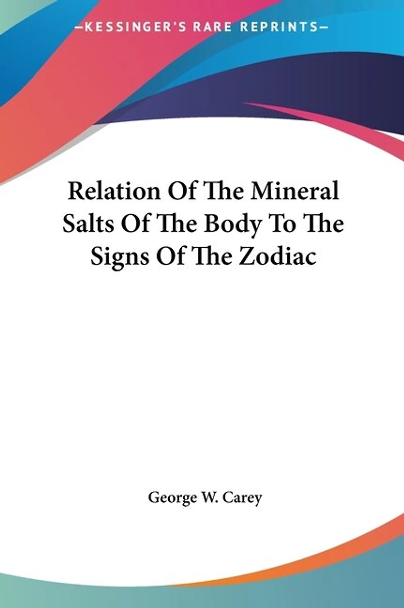 Relation Of The Mineral Salts Body To Signs Zodiac