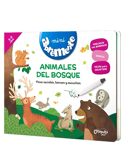 Animales del bosque: Para escribir, borrar y escuchar