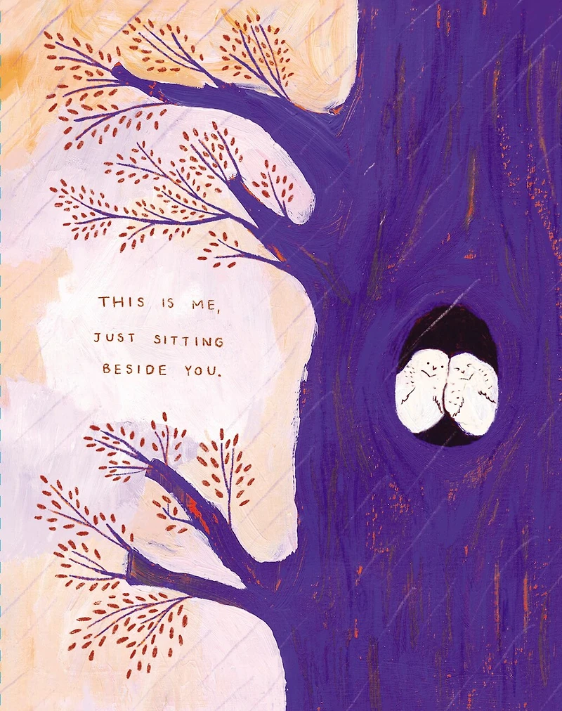 Love Muchly Greeting Cards: Tough Times - This is me, just sitting beside you. (Pack of 6)