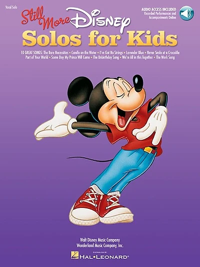 Still More Disney Solos for Kids: Voice And Piano With Online Recorded Performances And Accompaniments