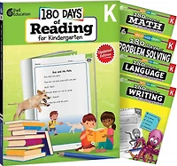 180 Days(tm) Reading, Math, Language, Writing, & Problem Solving for Kindergarten: 5-Book Set: Practice, Assess, Diagnose