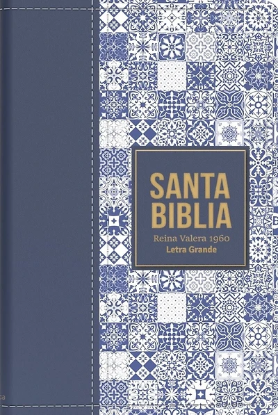 Biblia Rvr 1960 Letra Grande Tamaño Manual Símil Piel Azul Oscuro(bible Rvr 1960 Large Print Handsize Leatherlike Tiles Dark Blue (Spanish Edition)