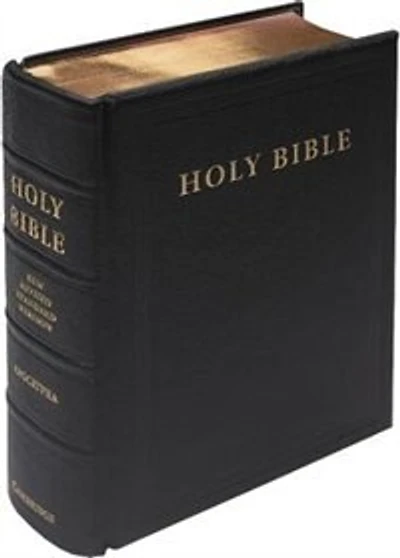 Nrsv Lectern Bible With Apocrypha, Black Goatskin Leather Over Boards, Nr936:tab Black Goatskin Leather Anglicized Edition