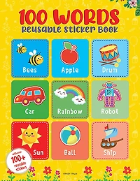 100 Words Reusable Sticker Book For Children