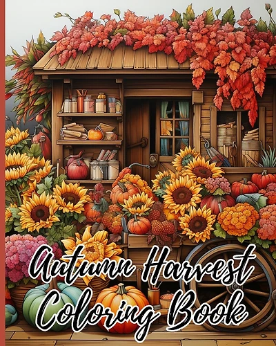 Autumn Harvest Coloring Book: Creative Haven Autumn Harvest Coloring Book, Autumn Coloring Pages For Kids