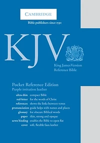 Kjv Pocket Reference Bible, Purple Imitation Leather, Red-letter Text, Kj242:xr Purple Imitation Leather
