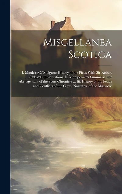 Miscellanea Scotica: I. Maule's (Of Melgum) History of the Picts; With Sir Robert Sibbald's Observations. Ii. Monipennie's Summarie, Or Abridgement of the Scots Chronicle ... Iii. History of the Feuds and Conflicts of the Clans. Narrative of the Massacre